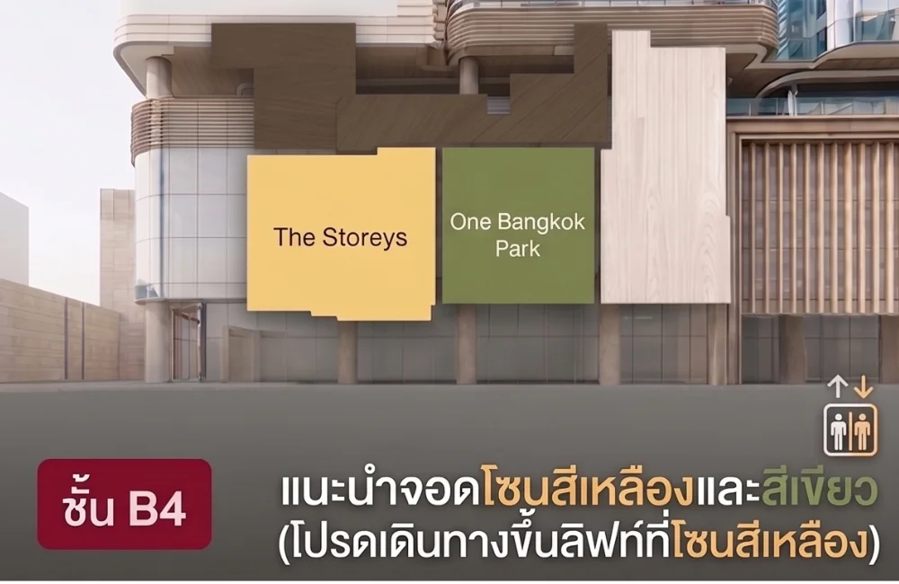 ที่จอดรถ One Bangkok ชั้น B4